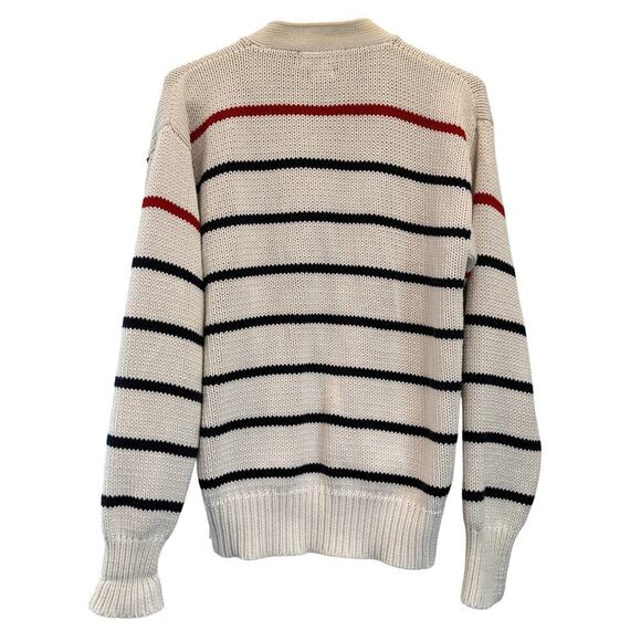 Polo Ralph Lauren Striped Knit V-Neck Button Up Cardigan; S - Picture 2 of 7